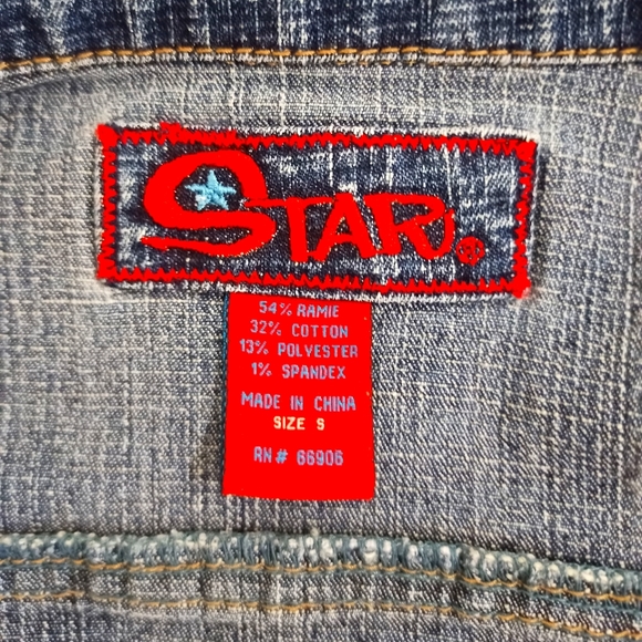Star Jeans Women's Denim Dark Wash Cropped Jacket - Picture 15 of 16